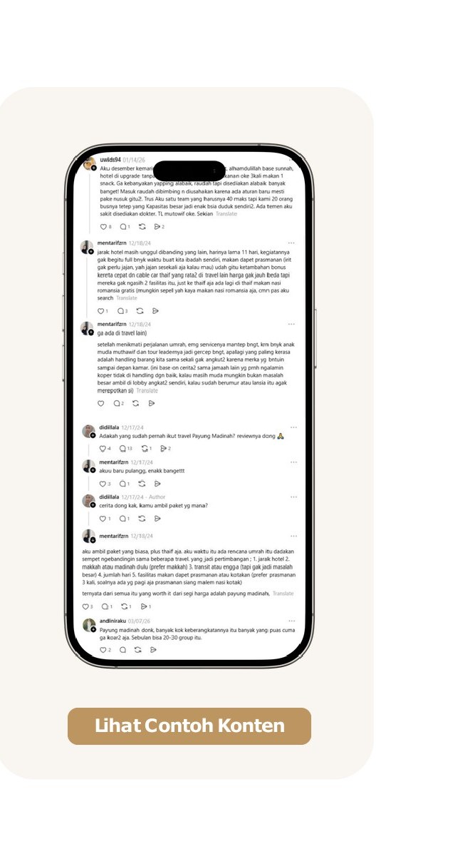 Contoh Konten Review Positif Payung Madinah